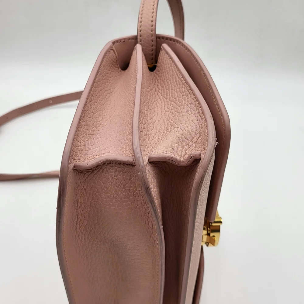 Burberry TB Logo-Plaque Calf Leather Shoulder Bag.. Authentic - Picture 7 of 16